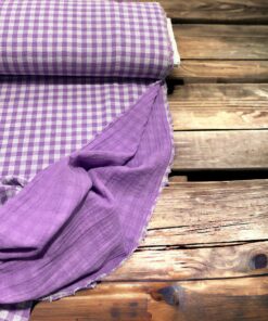 Musseline Kariert doubleface viola