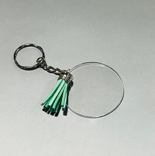 Acryl Rohling rund für Anhänger mit quaste