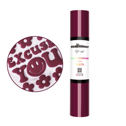 3D Puff Flexfolie Burgundy