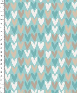 Webware Baumwolle Hearts aqua