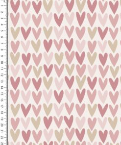 Webware Baumwolle Hearts white