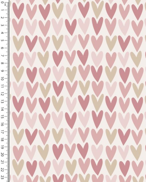Webware Baumwolle Hearts white