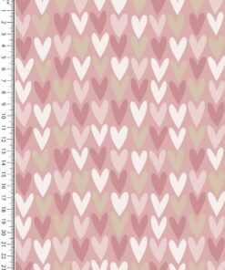 Webware Baumwolle Hearts rose