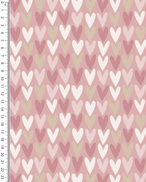 Webware Baumwolle Hearts rose