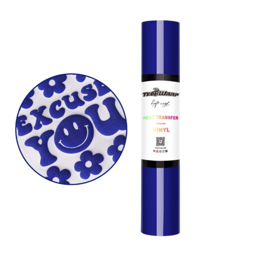 3D Puff Flexfolie Blue