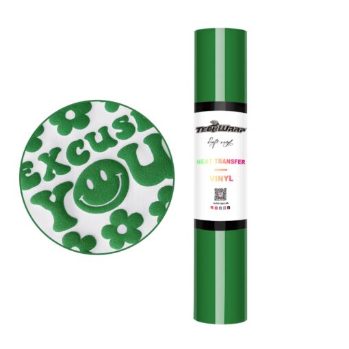 3D Puff Flexfolie Darkgreen