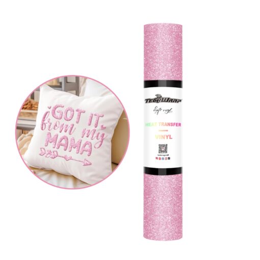 3D Glitter Puff Flexfolie Icy Pink