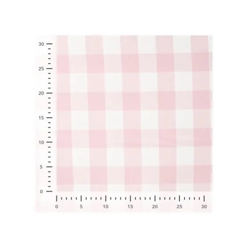 Flanell Check Karo 3.5 cm rosa/ weiss