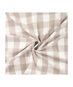 Flanell Check Karo 3.5 cm sand/ weiss