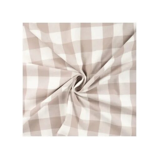 Flanell Check Karo 3.5 cm sand/ weiss