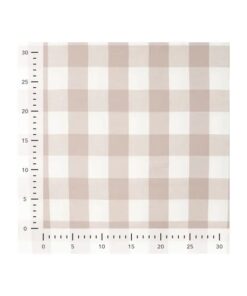 Flanell Check Karo 3.5 cm sand/ weiss
