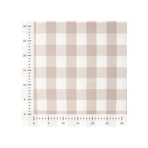 Flanell Check Karo 3.5 cm sand/ weiss
