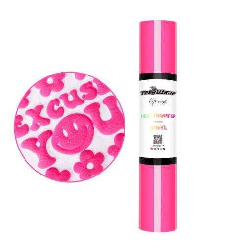 3D Puff Flexfolie Neon Pink