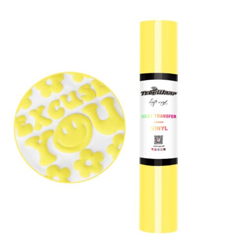 3D Puff Flexfolie pastell Yellow