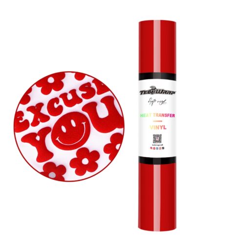 3D Puff Flexfolie Red