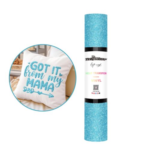 3D Glitter Puff Flexfolie Romantic Blue