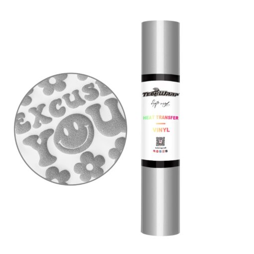 3D Puff Flexfolie Silver
