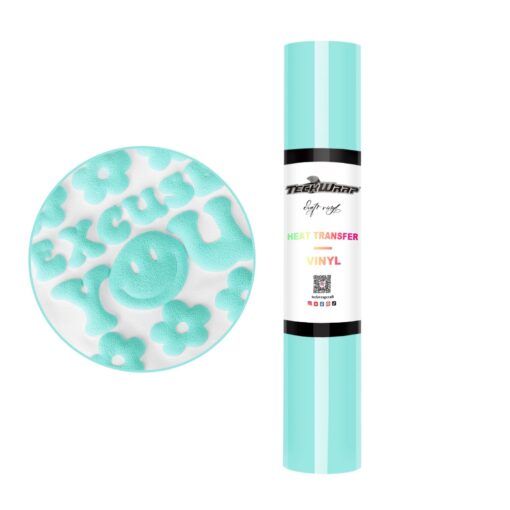 3D Puff Flexfolie Turquoise