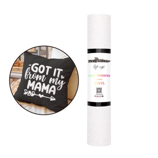 3D Glitter Puff Flexfolie White