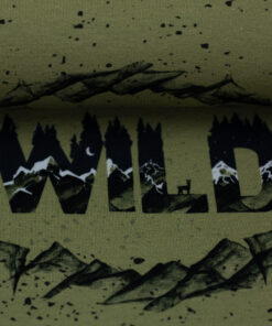 French Terry Panel Into the Wild grün by Bienvenido Colorido