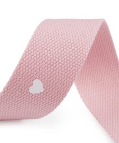 Gurtband 4cm Rosa Herzchen