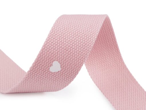 Gurtband 4cm Rosa Herzchen