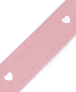 Gurtband 4cm Rosa Herzchen