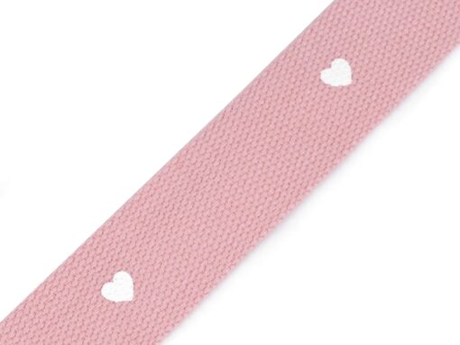 Gurtband 4cm Rosa Herzchen