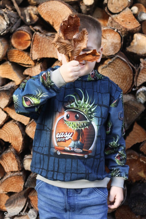 French Terry Panel Chestnut Friends easy rider