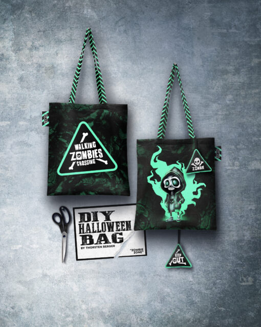 Canvas DIY Bag Walking Zombie