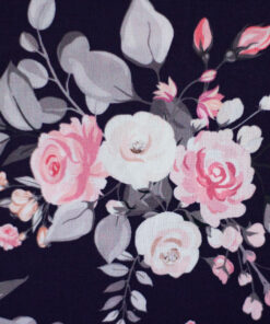 Baumwolle Webware Rose marine