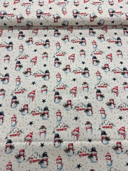 Baumwolle Webware Schneemann