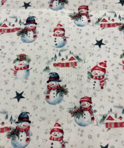 Baumwolle Webware Schneemann