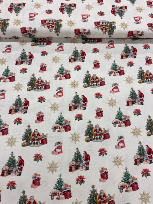 Baumwolle Webware Weihnachtsmann