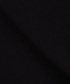 Waffel Jersey Uni Schwarz