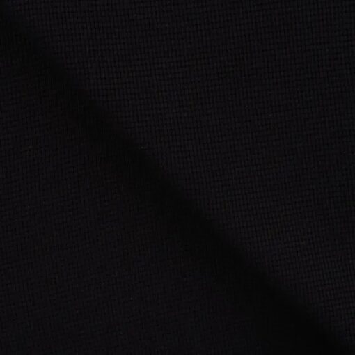 Waffel Jersey Uni Schwarz