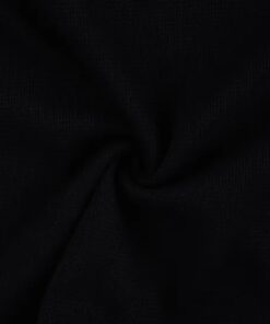 Waffel Jersey Uni Schwarz