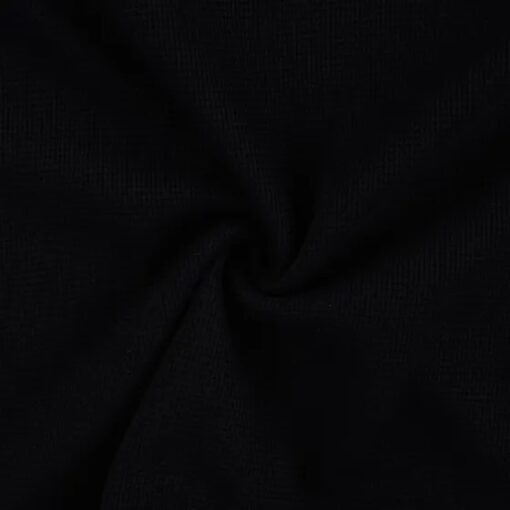 Waffel Jersey Uni Schwarz