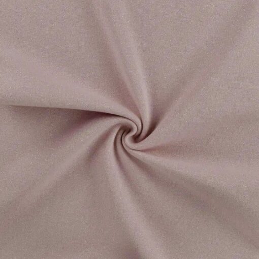 Bündchen glatt Rose mit Lurex silber