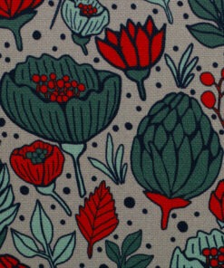 Canvas Swafing Blumen Grau Garden stories by Emjo Design