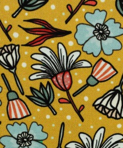 Canvas Swafing Blumenmeer Senf Garden stories by Emjo Design