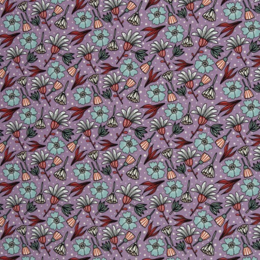 Canvas Swafing Blumenmeer Flieder Garden stories by Emjo Design