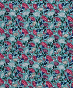 Canvas Swafing Blumenmeer Türkis Garden stories by Emjo Design