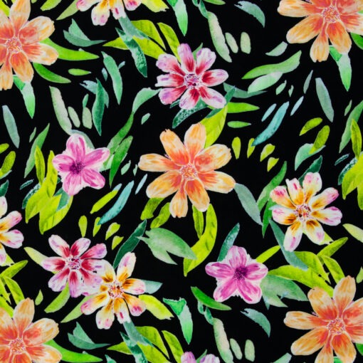 Viskose Malis Fleur noir