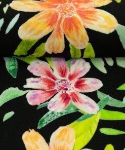 Viskose Malis Fleur noir