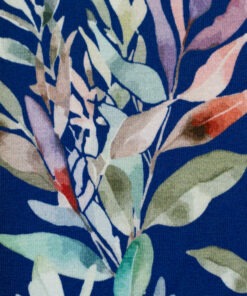 Jersey Jule Aquarell Blätter auf blau