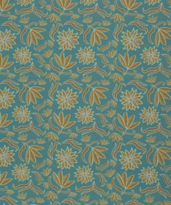 Canvas Retro Flowers Mint