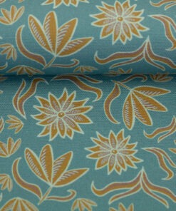 Canvas Retro Flowers Mint