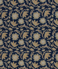 Canvas Retro Flowers Marine