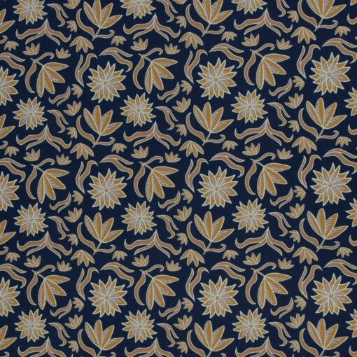 Canvas Retro Flowers Marine